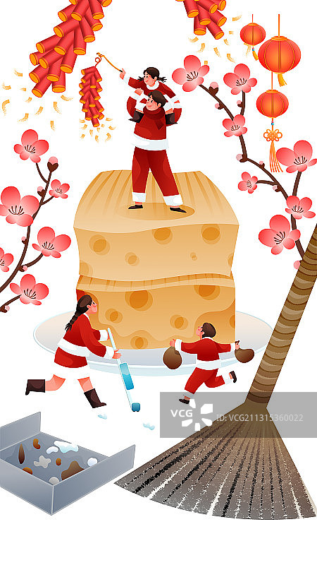 年俗-正月初六 萝卜糕图片素材