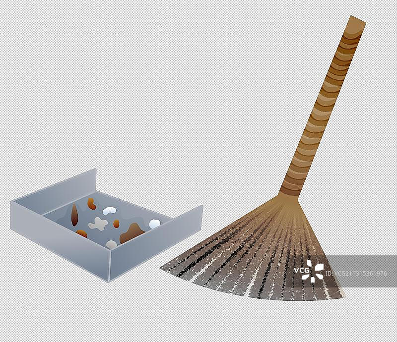 簸箕和扫帚图片素材