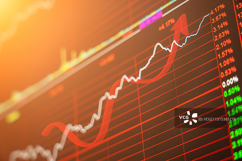 股市上涨趋势概念图图片素材