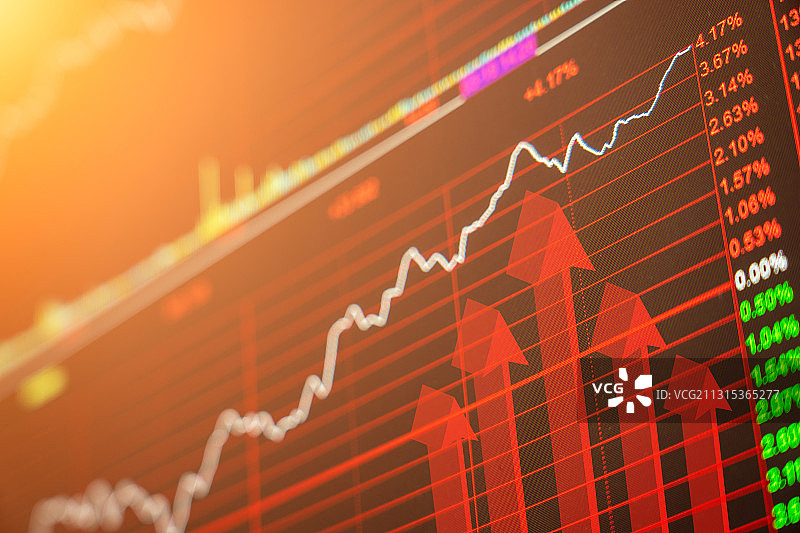 股市上涨趋势概念图图片素材