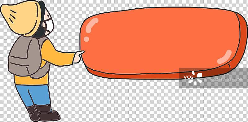 小人与按钮元素图片素材