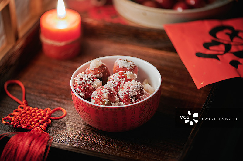 山楂糖雪球图片素材