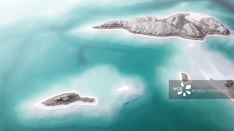 大柴旦翡翠湖图片素材