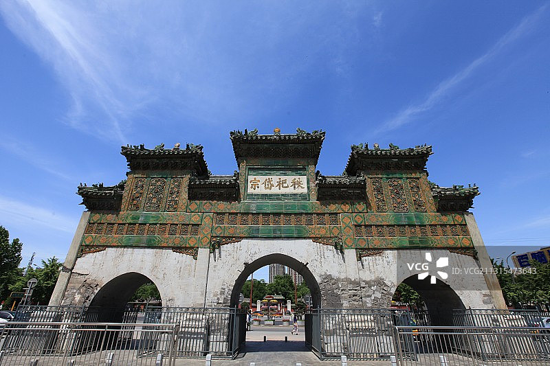 北京市朝阳区东岳庙牌坊图片素材