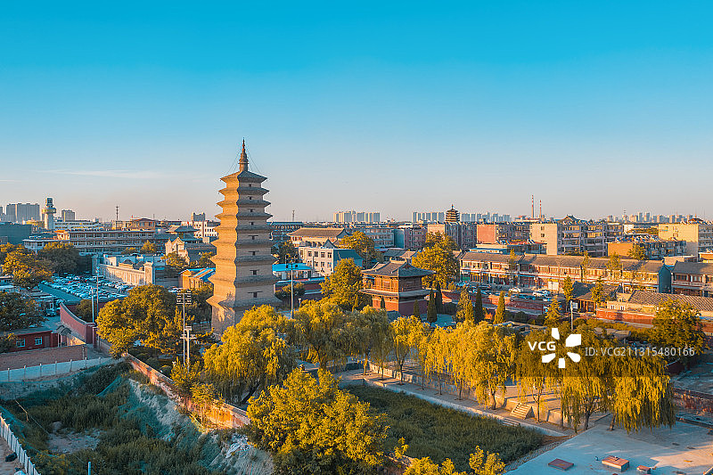 航拍保定开元寺须弥塔图片素材