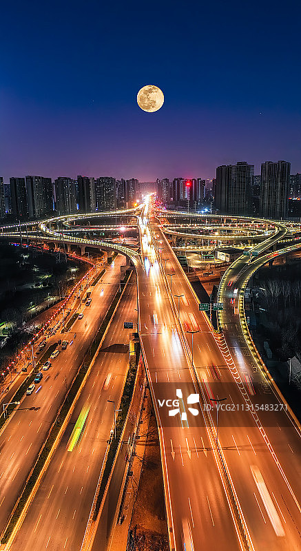 郑州市西三环农业路高架立交桥图片素材