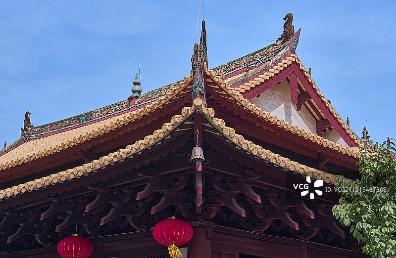 中国广州光孝寺旅游景区古建筑屋檐图片素材