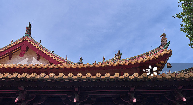 中国广州光孝寺旅游景区古建筑屋檐图片素材