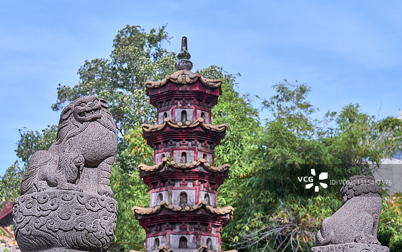 中国广州光孝寺旅游景区六祖瘗发塔图片素材