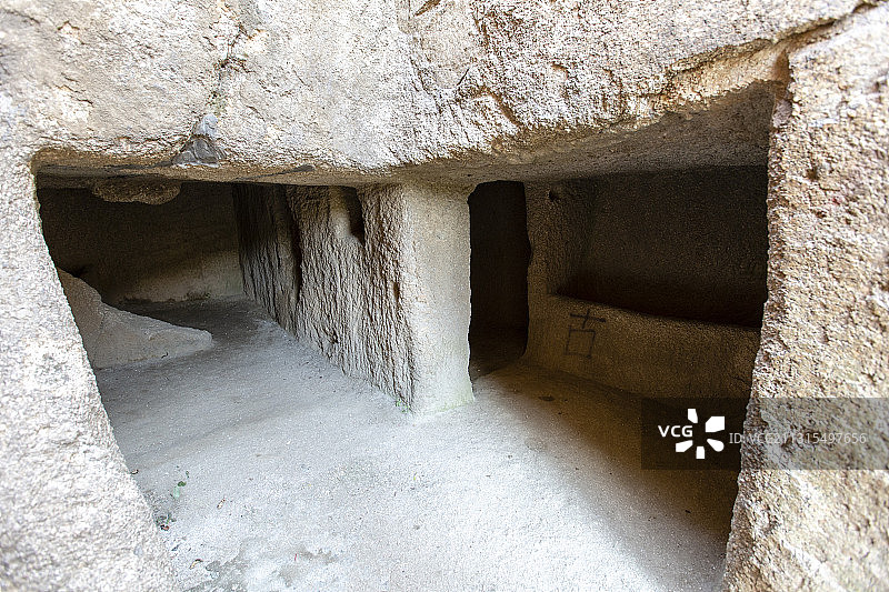 北京延庆古崖居风景区：洞穴图片素材