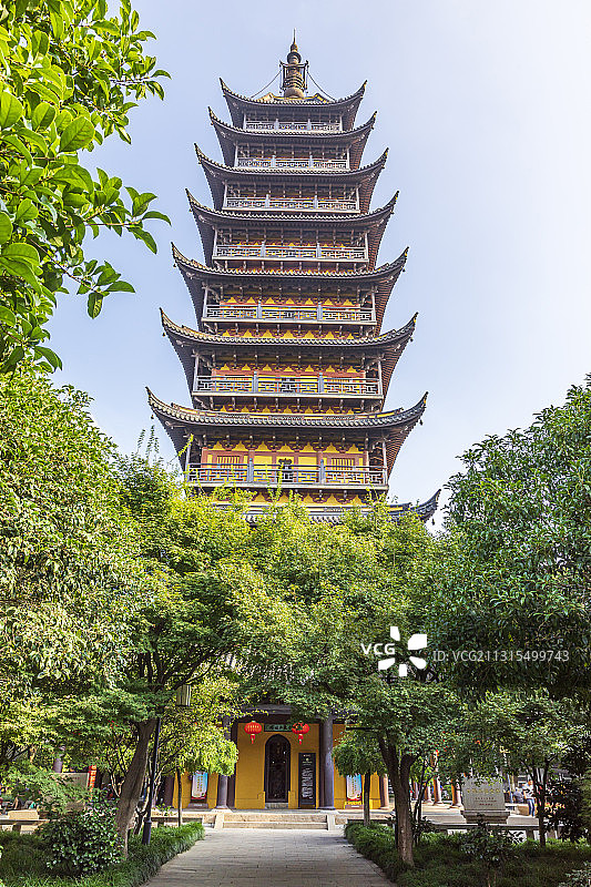 江苏苏州，常熟方塔园，崇教兴福寺塔图片素材