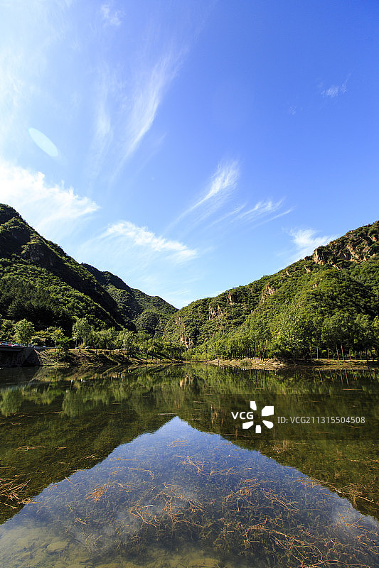 北京延庆百里山水画廊山水风光图片素材