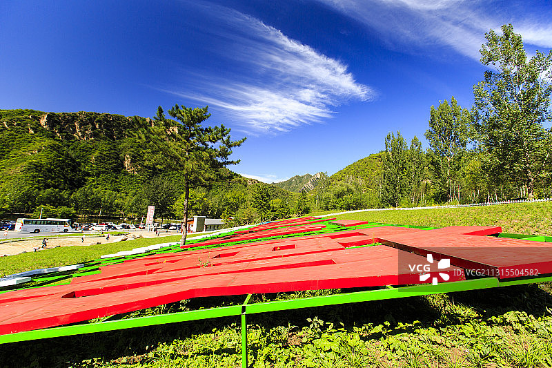 北京延庆百里山水画廊风光图片素材