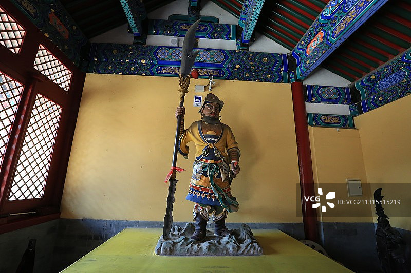 北京历代帝王庙（俗称帝王庙）关帝庙周仓雕像图片素材