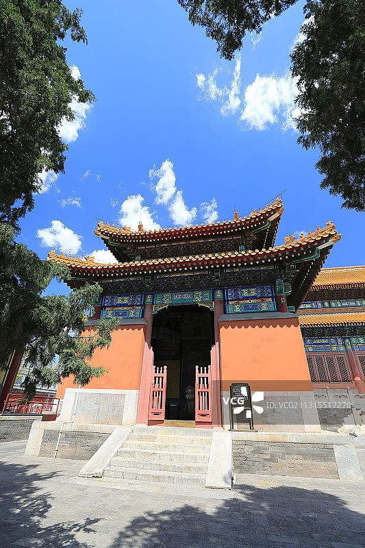 北京历代帝王庙（俗称帝王庙）西南碑亭图片素材