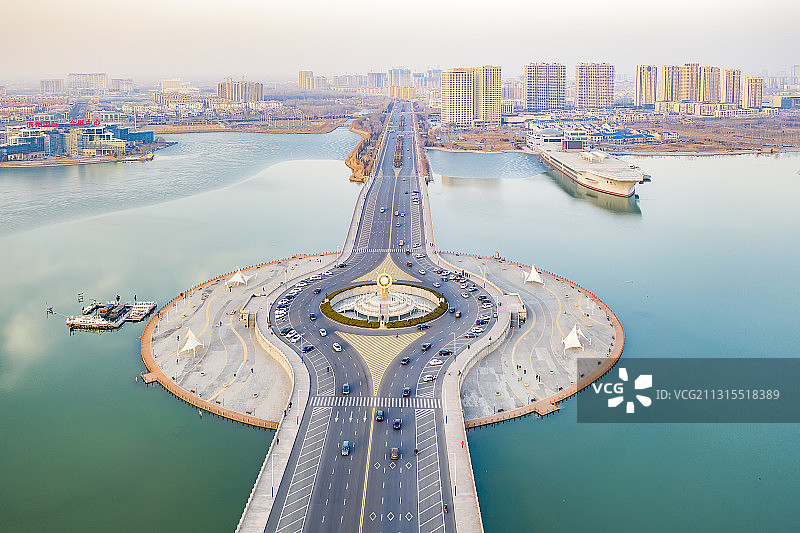 山东滨州中海冬景图片素材