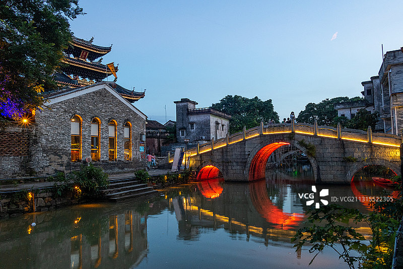 目的地-佛山-顺德-逢简水乡-巨济桥图片素材