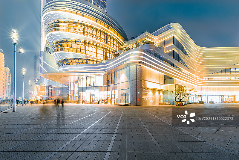 重庆沙坪坝区龙湖金沙天街夜景图片素材