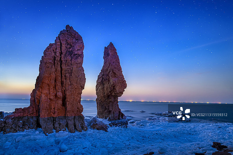 辽宁大连-瓦房店北海村-将军石景区图片素材