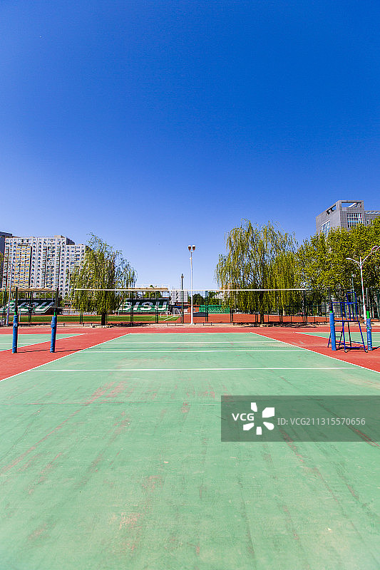 北京第二外国语学院校排球场图片素材