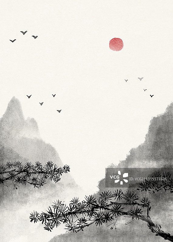 水墨山水图片素材