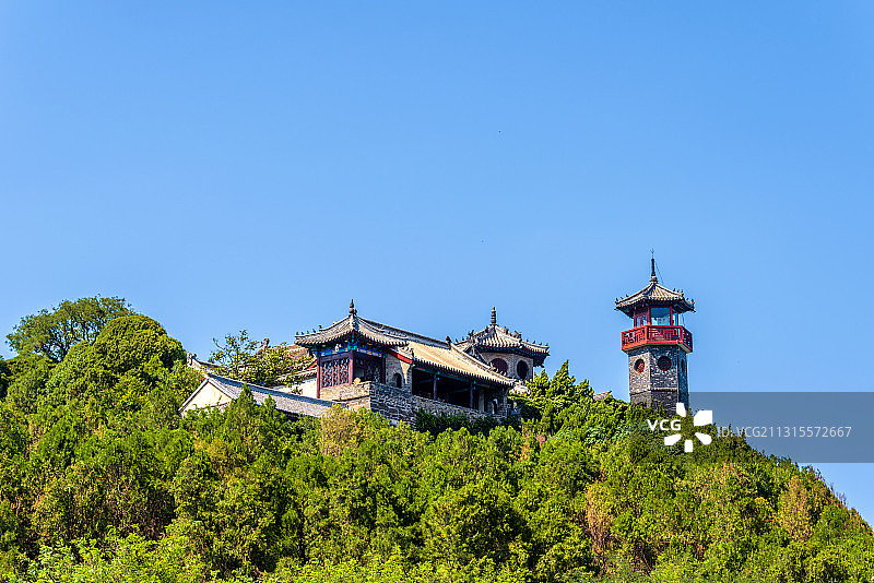 中国山东烟台蓬莱阁旅游景区图片素材