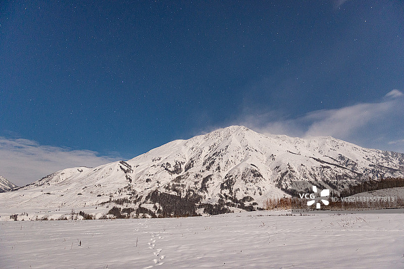 冬天的禾木 禾木星空 禾木日出 马拉雪橇图片素材