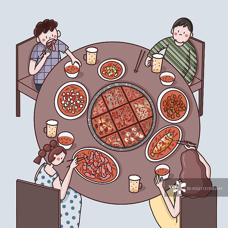 打工人日常之嗜辣图片素材