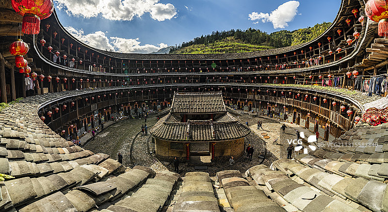 福建土楼内景图片素材