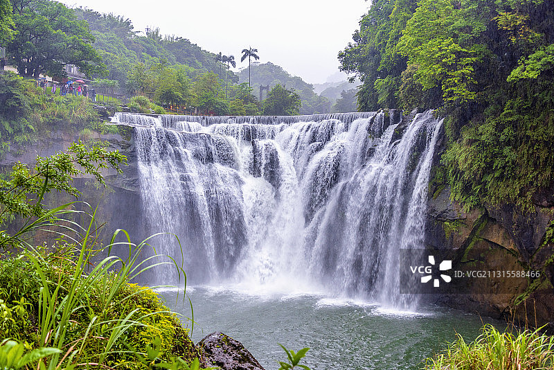 中国台湾新北十分瀑布图片素材