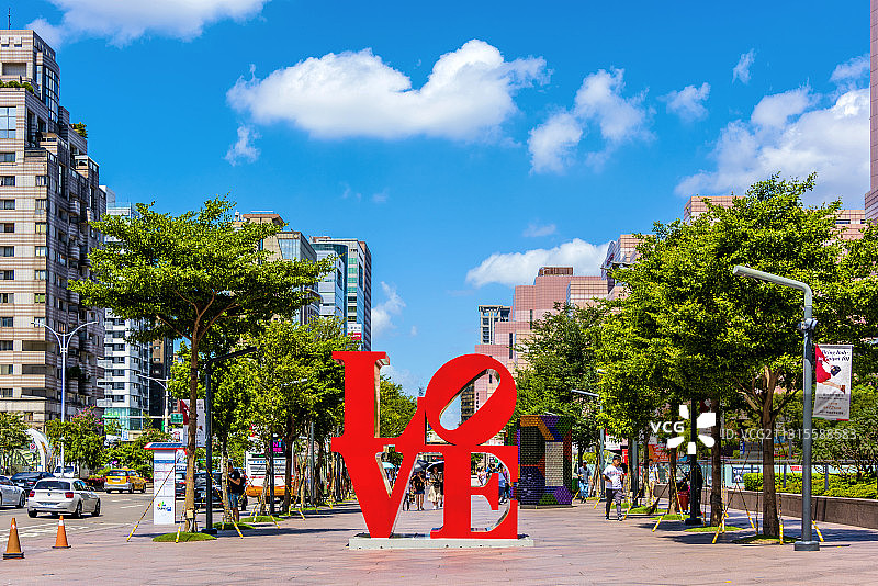 中国台湾台北101商业中心街景图片素材