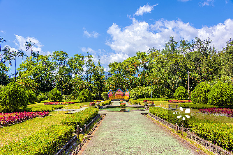 中国台湾台北士林官邸的园艺风光图片素材
