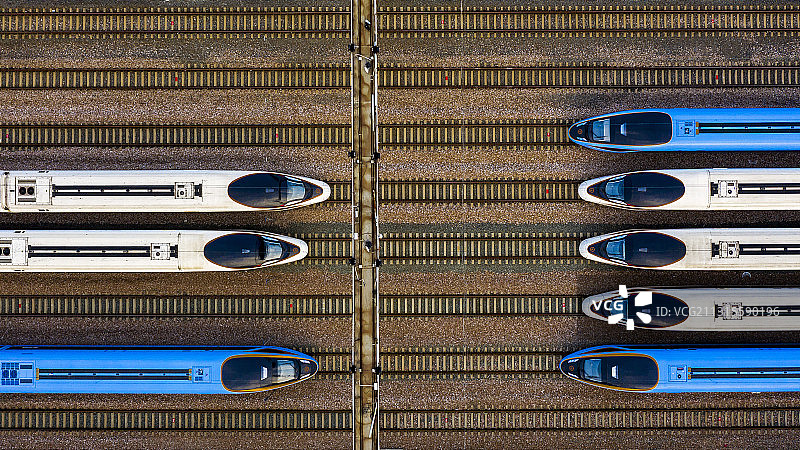 对视，南京高铁编组站图片素材