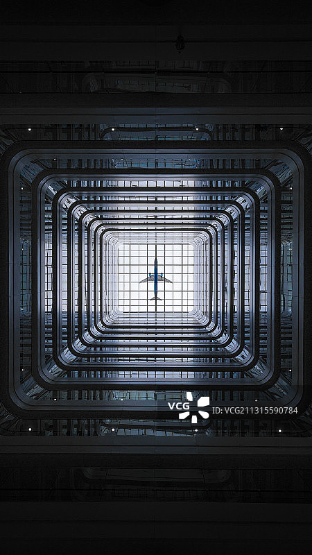 高楼天花板玻璃创意图片素材