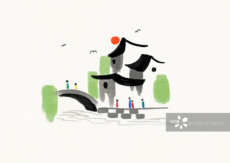 江南水乡图片素材