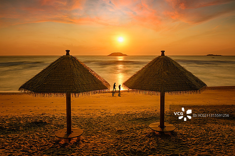 虹海湾朝阳图片素材