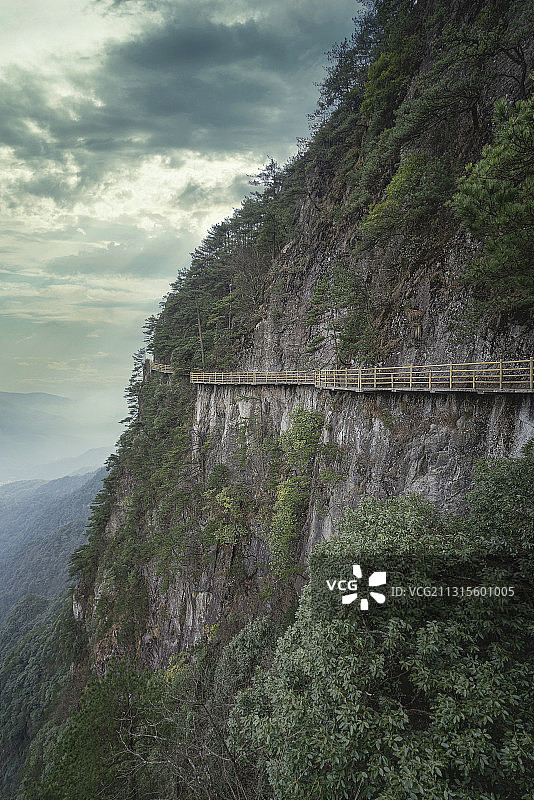 江西明月山栈道图片素材