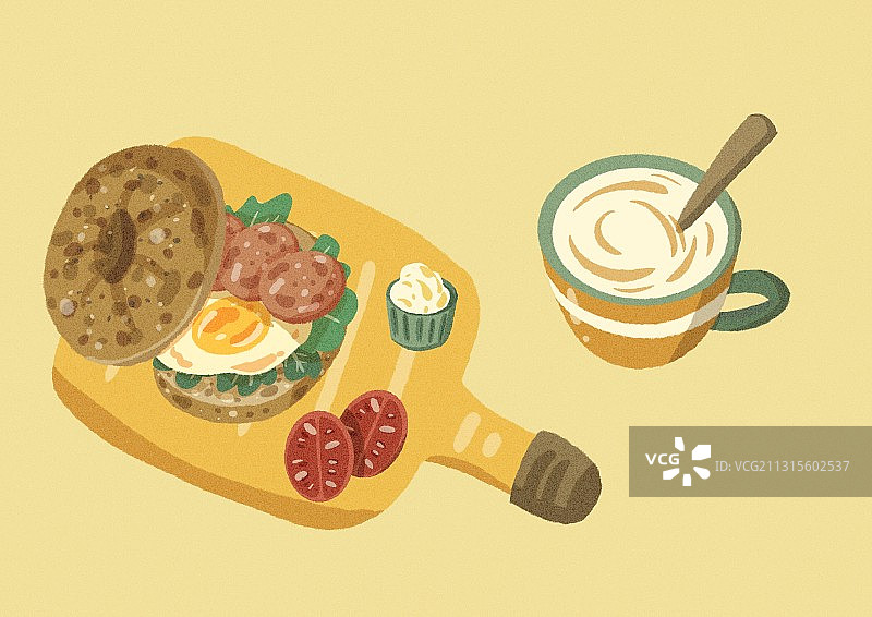 贝果三明治图片素材