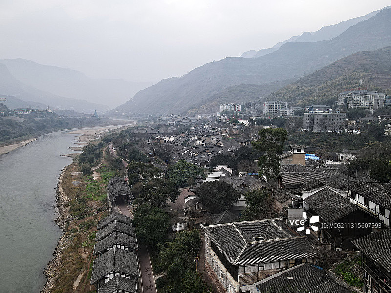 贵州省遵义市习水县土城古镇风光图片素材