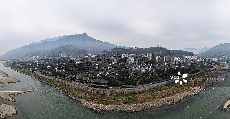 贵州省遵义市习水县土城古镇风光图片素材