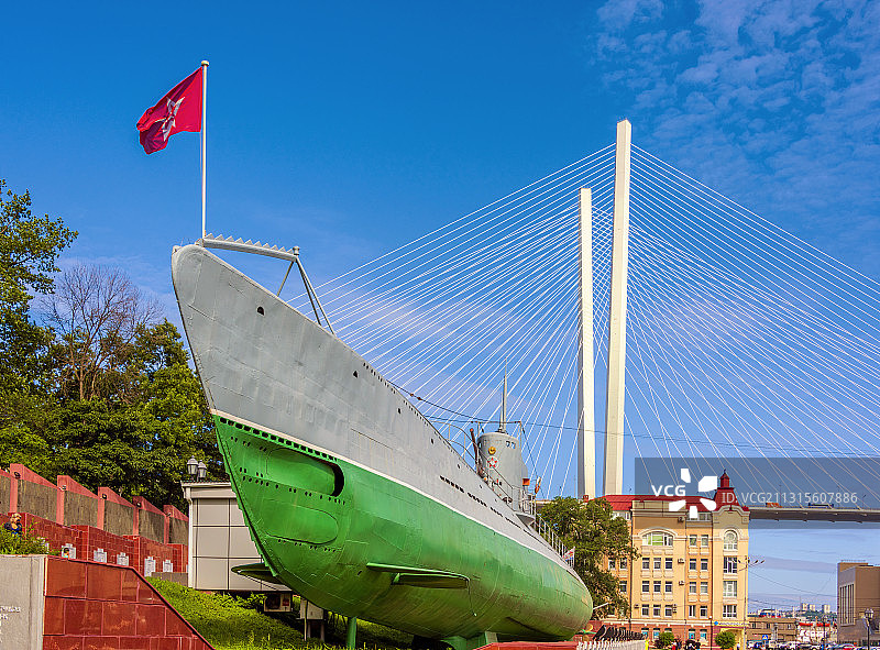 俄罗斯海参崴潜水艇C-56博物馆图片素材