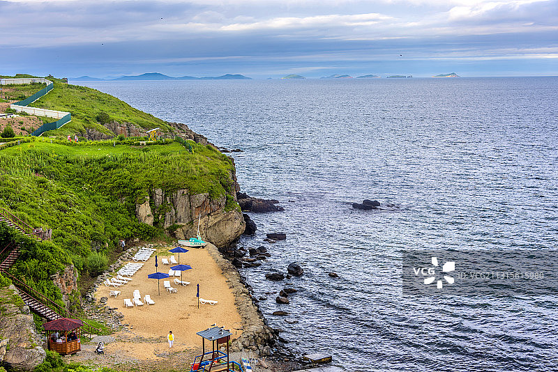 俄罗斯滨海边疆州哈桑区海景风光图片素材