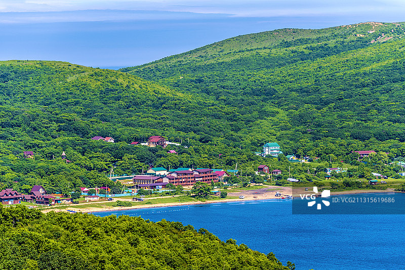 俄罗斯海参崴波西耶特湾海景风光图片素材