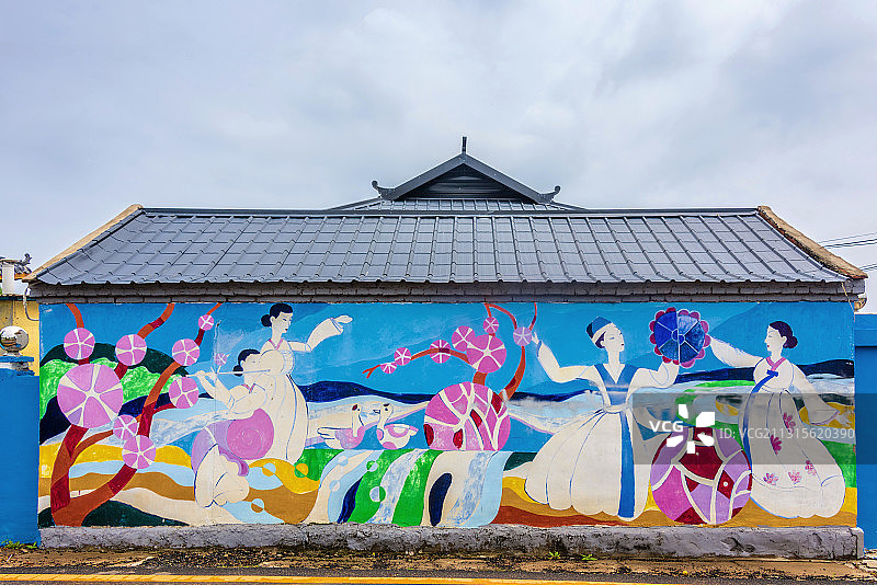 中国吉林省延边和龙市光东村图片素材