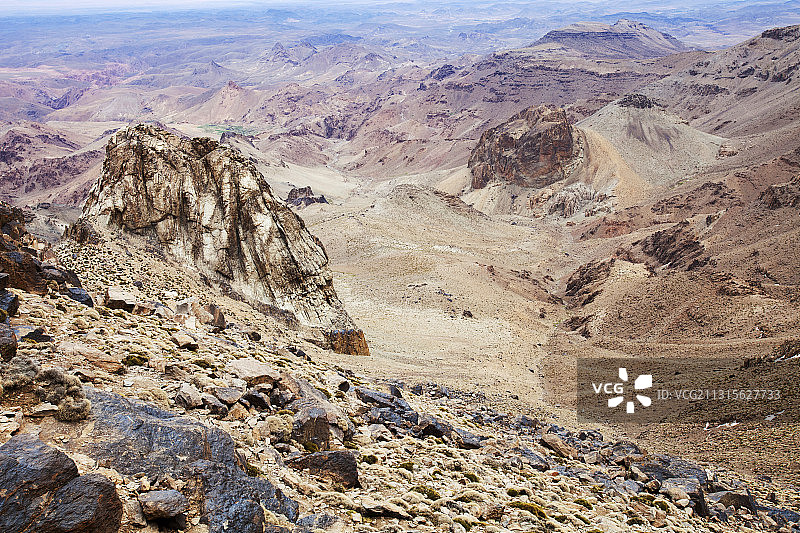 摩洛哥北非杰贝尔锡尔瓦反阿特拉斯山脉贫瘠高原图片素材