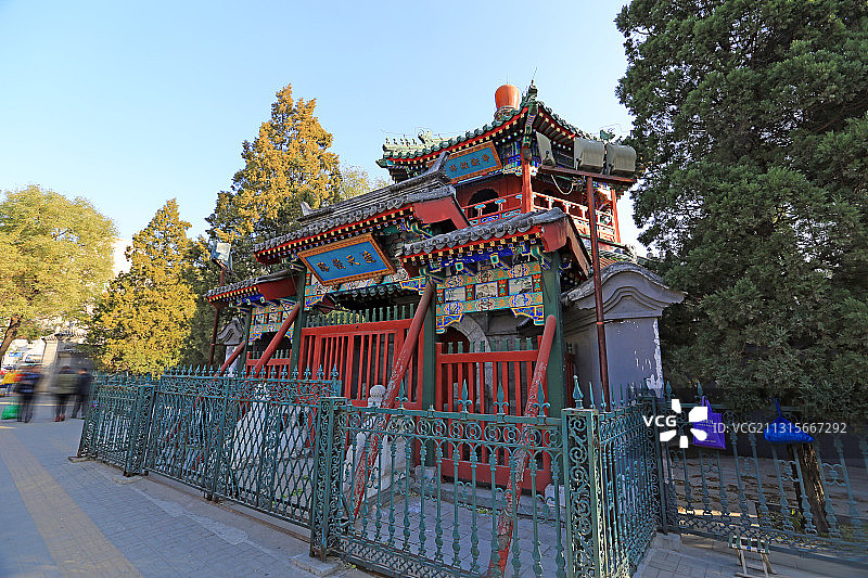 北京牛街礼拜寺木牌楼图片素材