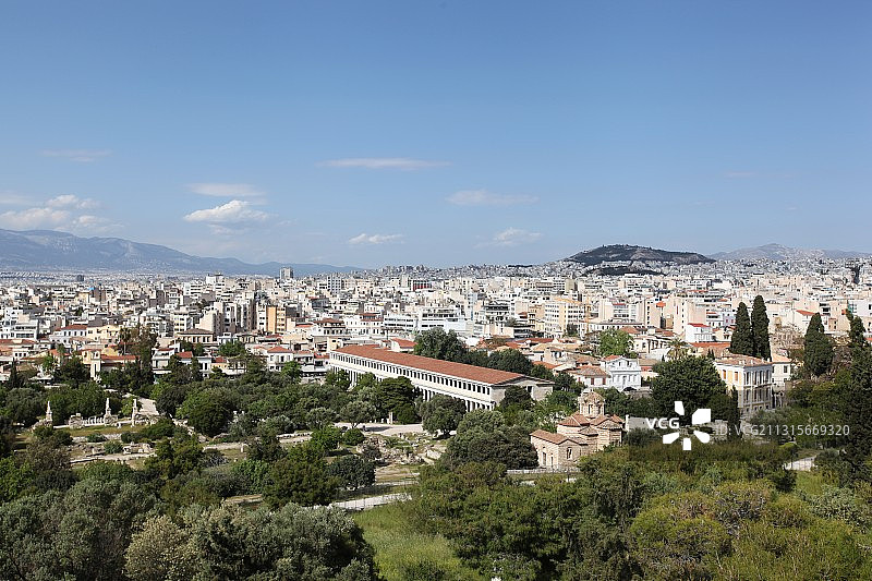 雅典 全景图片素材