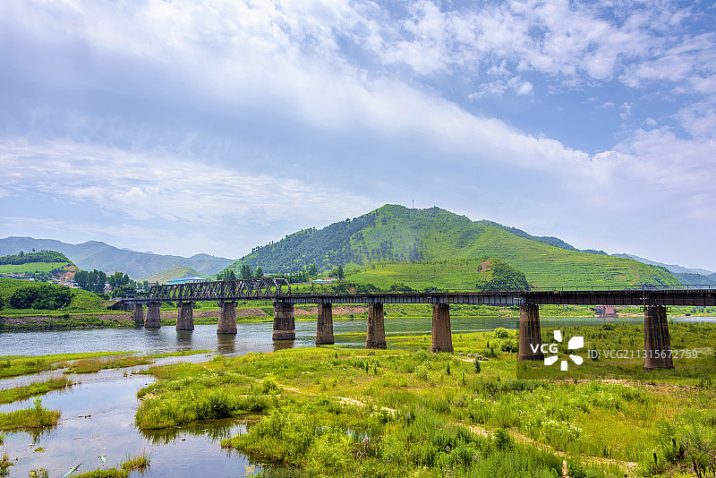 中国吉林通化集安铁道口岸图片素材