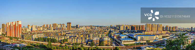 中国东北辽宁省抚顺市全景风光图片素材