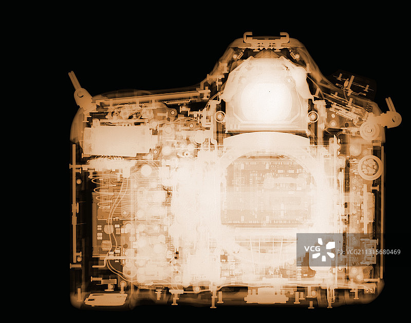 现代尼康相机的X光片图片素材